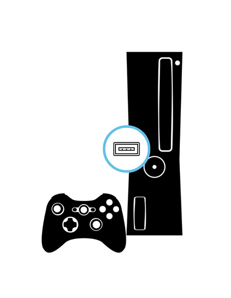 Reparación Cambio conectores USB Xbox 360 Slim (4 Gb)